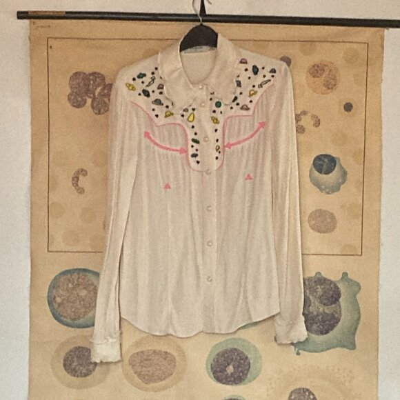 COACH Western silk blouse shirt US4 Excellent condition - Picture 3 of 5